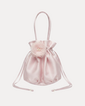 Fleur Satin Pouch Bag — Blush Rosé