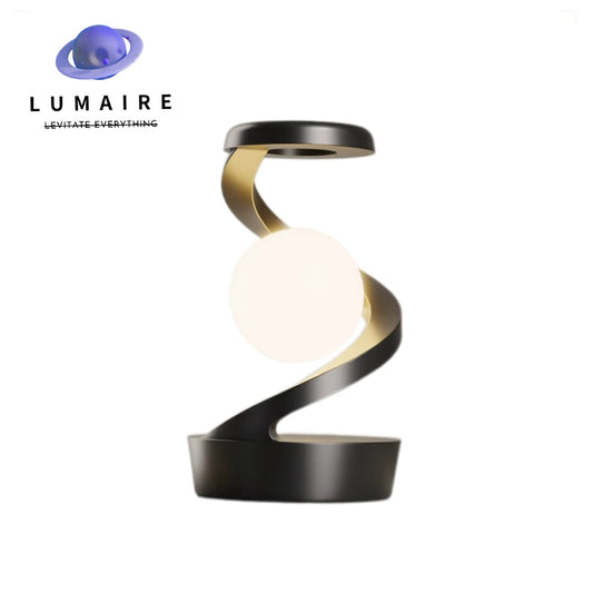 3D Levitating Ball Lamp with Wireless Charging - RGB Rotating Floating Moon LED Table Lamp Decor